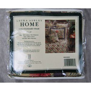 Vintage Laura Ashley Emmeline Pattern Standard Pillow Sham NIP New